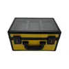 Caja Portátil con Ranura para Tarjetas, Patrón Hexagonal de Aleación de Aluminio, Caja de Exhibición y Almacenamiento para Tarjetas Calificadas Psa Bgs, Caja de Colección de Tarjetas Estrella