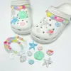 Encantos lindos de dibujos animados para zapatos con varios agujeros, decoraciones versátiles de resina para zapatos, mariposa, burbuja, flor, animales, charms decorativos al por mayor