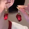 Pendientes de Borla de Pétalo de Acrílico con Circonita y Aguja de Plata Estilo Nicho Elegantes Pendientes de Lujo Accesible Pendientes Elegantes de Gama Alta