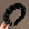 Faixa de cabelo de pelúcia para mulheres, faixa de cabelo para lavar o rosto, novo estilo outono/inverno com dentes antiderrapantes, topo alto, acessório de cabelo moderno e de alta qualidade