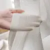 Mosquitero coreano transfronterizo Coupang con acabado semi-opaco para sala de estar y balcón, cortinas blancas con perforaciones y plisados, hecho a medida