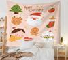 Decoração de Quarto Estilo Coreano Tapeçaria de Natal Decoração de Parede Tecido para Pendurar na Parede ao Lado da Cama Estilo Ins Tecido de Fundo para Decoração de Natal