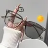 Gafas de montura grande para miopía para mujer, modernas y a la moda, lentes transparentes versátiles, alto valor estético, monturas de gafas con bloqueo de luz azul, venta al por mayor