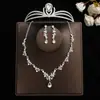 Coroa elegante de noiva Mori Super fada cocar conjunto de três peças novo colar acessórios de casamento brincos de aniversário casamento mulheres