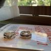 Anillo de plata de ley 925 estilo europeo y americano, estilo frío, irregular, convexo, cara ancha, anillo de dedo de alta calidad para mujer