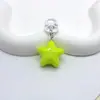 Chaveiro Estilo Pingente Estrela Gordinha Colorido Doce Creme Estrela de Cinco Pontas Multicor Pingente de Joia