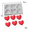 Molde de silicona con forma de corazón para San Valentín, ideal para enchufar en latas, para decorar tartas, chocolate y fondant.