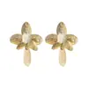 E15094 Pendientes de Resina con Forma de Gota de Agua de Moda Transfronterizos, Pendientes de Flor Martillada Tridimensionales de Lujo Ligero, Accesorios para Orejas de Gama Alta y Elegantes