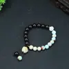 Pulsera de Garra de Gato Asada con Carbón Bodhi Natural Pulsera de Sándalo Rojo Hoja Pequeña Pulsera de Garra de Gato Asada con Carbón Libro Rojo Pulsera Bodhi de Loto