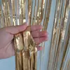 Cortina de Chuva de Seda Laser Colorida 3,3*6,6 pés Decoração de Cena de Teto para Festa de Aniversário Infantil Casamento Cortina de Porta com Franjas