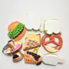 Nuevo juego de simulación de comida helado nudo de agua salada pan hamburguesa pastel resina gran comida de juego DIY hecho a mano imanes para refrigerador