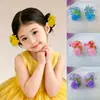 Acessórios de Cabelo Flor de Colza Fresca Pastoral Infantil, Laços de Cabelo Doces para Escola, Cordas de Cabelo Florais para Palco de Performance
