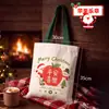 Bolsa de Lona de Natal Logo Personalizado Desenho Padrão de Natal Bolsa de Mão Evento Festivo Lembrança Bolsa de Lona