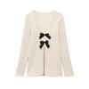Ropa de mujer europea y americana transfronteriza 2025 primavera nueva moda temperamento lazo decorativo textura top cintura alta micro-pantalones