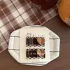 Pinza Cuadrada de Lana a Cuadros Otoño e Invierno Pinza BB de Corazón de Terciopelo Dulce Pinza Simple Colorida para Flequillo de Niños Accesorios para el Cabello
