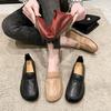 Sapatos Femininos Plus Size para Pés Largos, Sapatos Slip-On para Mães, Novo Modelo Primavera 2026, Mocassins para Meia-Idade e Idosos com Solas Macias