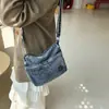 Bolso de Mezclilla para Mujer 2026 Nuevo de Moda Súper Popular Bolso de Hombro para la Escuela y el Viaje al Trabajo Gran Capacidad Bolso Cruzado Tote
