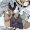 Primavera, verano, otoño e invierno Nuevo 881-6 top de tirantes con pedrería en el pecho con almohadilla en el pecho de moda ajustado elástico espalda hermosa tendencia