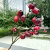 Fruta de Espinheiro-Alvar, Maçã Pequena, Pera, Fruta Artificial, Frutas Vermelhas Falsas para Casamento e Decoração de Casa, Atacado