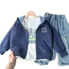 Amazon Transfronterizo 26 Primavera y Otoño Nuevo Estilo Sudaderas con Capucha y Cardigan para Niños, Chaquetas Casuales, Sudaderas para Niños Mayores Venta al por Mayor