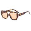 Gafas de Sol Irregulares de Doble Varilla Transfronterizas Europeas y Americanas para Mujer, Gafas de Sol Retro Personalizadas, Gafas de Sol de Moda Trendy para Celebridad de Internet