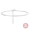 Tobillera de Plata S925 Huasheng Jewelry Cadena Serpiente Redonda Ajustable Joyería para el Pie Venta Directa Transfronteriza Europea y Americana desde el Fabricante