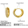 Versátil para el Día a Día Atmósfera Afilada Acero Inoxidable 316 Chapado en Oro de 18 Quilates Unilateral Incrustado Circonita Joyería de Aro para Oreja con Forma de C para Mujeres