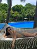 Traje de baño para mujer, Pura Pasión, Chica Sexy Caliente, Bikini Triángulo Estampado de Leopardo, Tirantes Divididos, Estilo de Tres Puntos, Pecho Pequeño, Push-Up Estilo Vacaciones