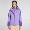 Conjunto de dos piezas con capucha a prueba de viento e impermeable para exteriores tres en uno de otoño e invierno, duradero y resistente al desgaste, chaqueta de montañismo estilo pareja 2026