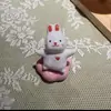 Adornos Rotatorios de Cerámica para Animales Pequeños Conejo de Cerámica Mahjong Gato de la Fortuna Juguetes Giratorios Regalos Adornos Artesanales
