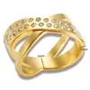 Anillo de Moda Galvanizado Color Oro 18K Conservante del Color Aspiradora de Alta Venta Anillo 1688 Fabricante de Suministros de Joyería Joyería al por Mayor para Mujeres