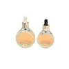 En Stock 30 50ml Botellas de Vidrio Vacías Redondas Planas con Gotero, Botellas Transparentes de Paredes Gruesas con Tapa de Rosca para Aceites Esenciales y Líquidos para el Cuidado de la Piel
