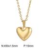 Conjunto de pendientes de acero inoxidable con forma de corazón para mujer, joyería de estilo sencillo con forma de rueda de tarjeta, cadena de clavícula, pequeños pendientes de amor