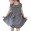 Falda para Niñas Estilo Hepburn Vestido a Cuadros Vestido de Princesa 26 Verano Nuevo Estilo Ropa Infantil de Comercio Exterior Dropshipping 3-8 Años