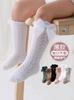 Calcetines de bebé nuevos de verano, finos, de malla transpirable, bonitos, con lazo, sueltos, para pies altos.