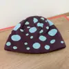 Chapéu Pulôver de Bolinhas da Moda Coreana para Outono e Inverno, Esqui e Viagem, Quente e à Prova de Frio, Circunferência da Cabeça Grande, Pequeno Chapéu de Lã que Mostra o Rosto