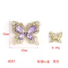 Nuevos Accesorios de Aleación Transfronterizos Vidrio de Colores Moda Mariposa Simple Placa de Diamante Mocha Accesorios de Joyería de Mariposa Accesorios para el Cabello