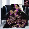 Manta personalizada transfronteriza impresión de mariposas manta de aire acondicionado manta para siesta Amazon manta de franela venta al por mayor