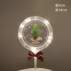 Topper para Pastel Iluminado de Navidad Estilo Ins Transfronterizo, Adorno Decorativo para Pastel de Navidad 2027 de Colores Brillantes