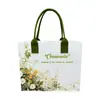 Bolsa de fieltro para sublimación, Bolso tote floral, Bolso tote para el Festival de los Botes de Dragón, Bolso de mano de gran capacidad, Bolsa de regalo, Bolsa de fieltro personalizada