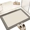 Tapete de Chão Moderno Minimalista de Terra de Diatomáceas, Tapete Absorvente de Água Secagem Rápida para Banheiro, Tapete Antiderrapante para Entrada de Banheiro Doméstico, Tapete Antiderrapante