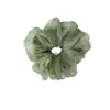 Nudo para el Cabello de Malla Satín Verde 2026 con un Toque de Lujo, Estilo Coreano Suave Scrunchie para Cola de Caballo Baja