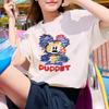 Camiseta de Verano de Manga Corta para Mujer 2025 Algodón de Alta Calidad Holgada Versátil Casual Blanca Top de Media Manga Camiseta de Moda Trendy Exportación