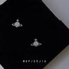 Clips para Orejas de Disco de Bobina de Mosquito Asteroide de Circonita Micro-Incrustada para Viajeros a la Moda, Aretes Simples Versátiles de Alta Gama para Mujeres