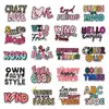 Bestseller internacional: Patches bordados com frases em inglês de energia positiva, slogans motivacionais, patches com adesivo termocolante para decoração de roupas e bolsas