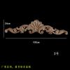 Aplique de madera maciza tallada europea, para esquina, puerta de flores, fondo de pared, puerta de armario con flores largas, decoración tallada en madera, flor horizontal