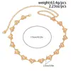 Accesorios transfronterizos europeos y americanos: Nueva cadena de cintura de metal con forma de corazón y perlas artificiales, cinturón decorativo de moda y elegante para vestido