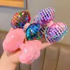 Novedad Infantil Pinza para el Cabello con Lazo de Lentejuelas Pinza de Pato de Tela para Flequillo Roto de Niña Pinza Superior para el Cabello Accesorios para el Cabello de Bola