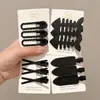 Pinza Negra para el Cabello con Forma de Espina de Pescado para Flequillo Lateral, Pinza Invisible, Nuevo Modelo 2025, Horquilla para Maquillaje, Pinza para el Cabello para la Parte Posterior de la Cabeza