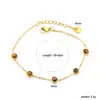 Pulsera de Ojo de Gato Colorida Más Vendida en Corea y Japón Joyería Ins de Lujo Ligero Piedra Ojo de Tigre Acero Inoxidable Dorado 18K Pulsera de Cadena de Serpiente Redonda para Mujeres